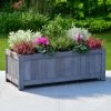 Wooden Oblong Folding Planter - Grey 2 Wooden Oblong Folding Planter - Grey -Magic Garden 379570 grey wooden oblong folding planter