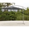Deluxe Hanging Parasol 3m - Grey -Magic Garden 379783 deluxe 3m grey hanging parasol