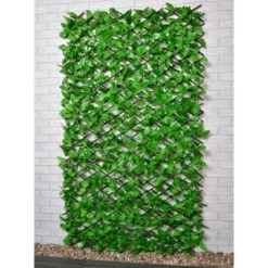 Bloom Solar Powered Expanding Artificial Leaf Trellis 200 X 100cm -Magic Garden 379978 expanding leafy trellis 100 leds 2x1m 3