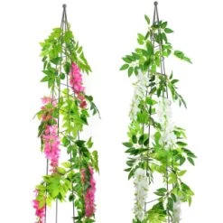 B&M Artificial Wisteria Garland 180cm - Pink -Magic Garden 379981 180cm artificial wisteria garland main