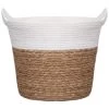 B&M Natural Planter Basket With Handles -Magic Garden 380056 natural planter basket with handles and plastic liner