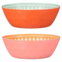 B&M Bloom Print Picnic Bowl - Pink -Magic Garden 381069 bloom print bowl main