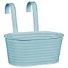 B&M Double Hooked Trough - Blue 2 B&M Double Hooked Trough - Blue -Magic Garden 392741 simply garden ribbed tin decorative large hooked pot blue 2
