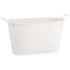 B&M Ribbed Matt Tin Trough With Handles - Cream 2 B&M Ribbed Matt Tin Trough With Handles - Cream -Magic Garden 392741 simply garden ribbed tin trough white