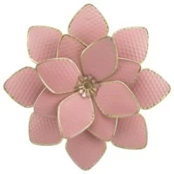 B&M Flower Wall Plaques 2pk - Pink 10 B&M Flower Wall Plaques 2pk - Pink -Magic Garden 392757 2pk metal wall flowers pink 3