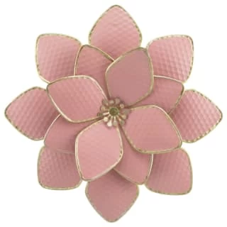 B&M Flower Wall Plaques 2pk - Pink 5 B&M Flower Wall Plaques 2pk - Pink - Image 3
