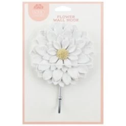 B&M Flower Wall Hook - Cream 10 B&M Flower Wall Hook - Cream -Magic Garden 392759 flower wall hook white