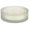 B&M Frosted 3 Wick Candle - White 2 B&M Frosted 3 Wick Candle - White -Magic Garden 392776 frosted ribbed glass 3 wick candle white