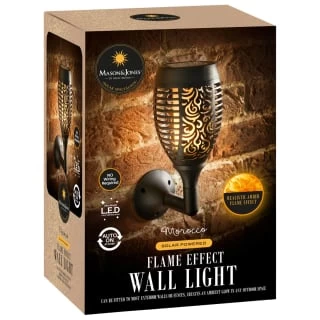 Morocco Solar Powered Wall Light - Flame Effect 4 Morocco Solar Powered Wall Light - Flame Effect - Image 2