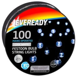 Eveready Mains Powered LED Festoon Bulb String Lights 100pk - Cool White 9 Eveready Mains Powered LED Festoon Bulb String Lights 100pk - Cool White -Magic Garden 392911 eveready 100 mains operated festoon bulb string lights1
