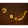 B&M 10 Solar Rattan Effect String Lights