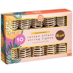 B&M 10 Solar Rattan Effect String Lights 7 B&M 10 Solar Rattan Effect String Lights -Magic Garden 392921 10 solar rattan effect string lights 3