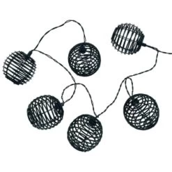 B&M 20 Solar Powered Black Rattan Effect String Lights -Magic Garden 392923 20 solar powered black rattan effect string lights 2