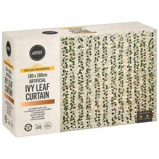 Solar Powered Artificial Ivy Leaf Curtain 180 X 180cm 7 Solar Powered Artificial Ivy Leaf Curtain 180 X 180cm - Image 5
