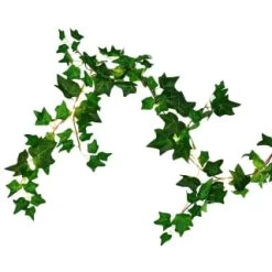 Solar Powered Artificial Ivy Garland 5m -Magic Garden 392926 5m ivy garland with 60 warm white solar leds 5