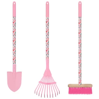 Kids Long Handle Printed Tool - Pink - Brush 5 Kids Long Handle Printed Tool - Pink - Brush - Image 3