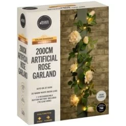 Artificial Rose Solar Garland -Magic Garden 392943 200cm artificial rose solar garland 21