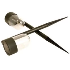 Monaco Solar Powered Post Lights 2pk -Magic Garden 392976 2 pack monaco solar powered post lights 2