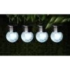 Crackle Glass Hanging Solar Lights 4pk
