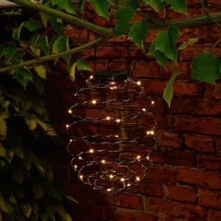 B&M Solar Powered Spiral Lantern - Black 4 B&M Solar Powered Spiral Lantern - Black - Image 2