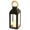Solar Powered Wooden Effect Handle Lantern 2 Solar Powered Wooden Effect Handle Lantern -Magic Garden 393040 solar powered wooden effect handle lantern with flame effect candle 2