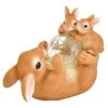 B&M Resin Rabbit Family With Solar Light -Magic Garden 393078 resin family with solar light rabbit