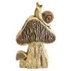 B&M Solar Rustic Mushroom Ornament With Snail -Magic Garden 393243 solar rustic mushroom ornament with snail