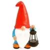 B&M Garden Gonk Ornament With Solar Lantern - Red -Magic Garden 393259 garden gonk ornament with solar lantern red 2