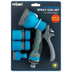 B&M Rolson 7 Function Spray Gun Set -Magic Garden 393301 rolson 7 dial spray gun and fittings