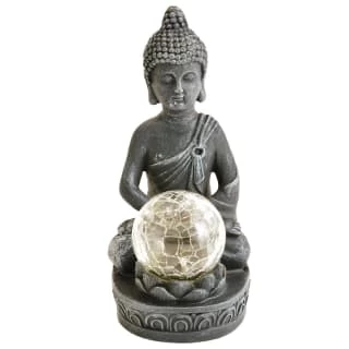 B&M Assorted Sitting Solar Buddha Garden Ornament 4 B&M Assorted Sitting Solar Buddha Garden Ornament - Image 2