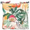B&M Luxury Seat Pad - White Tropical Print -Magic Garden 393564 luxury shower resistant seat white tropical print
