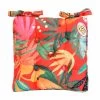 B&M Luxury Seat Pad - Orange Tropical Print -Magic Garden 393565 shower resistant seat pad orange tropical print luxury