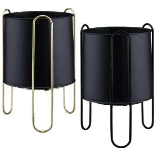 B&M New York Planter In Stand - Black 4 B&M New York Planter In Stand - Black - Image 2