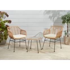 B&M Saint Lucia Armchair Bistro Set 3pc -Magic Garden 393739 393740 saint lucia luxury bistro set 2