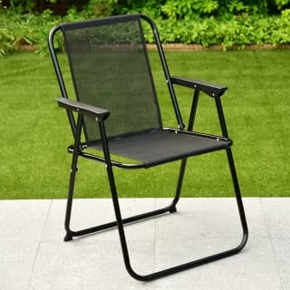Simply Garden Folding Relaxer Chair - Black 3 Simply Garden Folding Relaxer Chair - Black