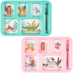 B&M Little Safari Large Kids Platter - Blue 7 B&M Little Safari Large Kids Platter - Blue -Magic Garden 394214 394215 large kids platter group