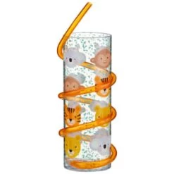 B&M Little Safari Animal Tumbler & Straw (Assorted) 11 B&M Little Safari Animal Tumbler & Straw (Assorted) -Magic Garden 394235 kids animal tumbler and straw animal orange