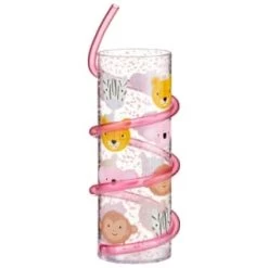 B&M Little Safari Animal Tumbler & Straw (Assorted) 10 B&M Little Safari Animal Tumbler & Straw (Assorted) -Magic Garden 394235 kids animal tumbler and straw animals pink