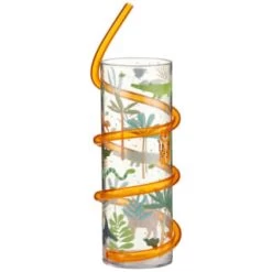 B&M Little Safari Animal Tumbler & Straw (Assorted) 9 B&M Little Safari Animal Tumbler & Straw (Assorted) -Magic Garden 394235 kids animal tumbler and straw orange tiger