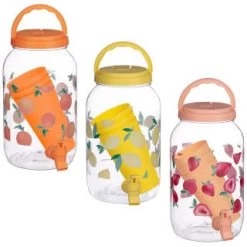 B&M Drinks Dispenser - Strawberries -Magic Garden 394274 fruit print dispenser main