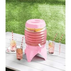 B&M Collapsible Drinks Dispenser 5.4L - Pink -Magic Garden 394280 colaspable drink dispenser pink 3