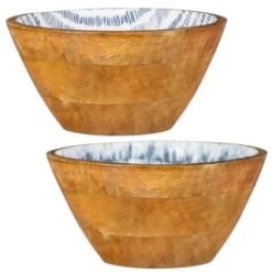 B&M Ocean Air Wooden Bowl - Stripes 7 B&M Ocean Air Wooden Bowl - Stripes -Magic Garden 394287 ocean wooden bowl main