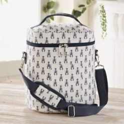 B&M Ocean Print Cooler Bag - White -Magic Garden 394307 ocean print cooler bag white