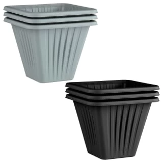 Square Planter 3pk - Black 6 Square Planter 3pk - Black - Image 4