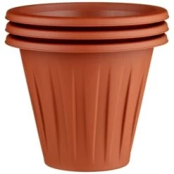 Terracotta Round Planters 3pk
