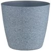 B&M Ribbed Speckled Plastic Planter - Light Grey -Magic Garden 397148 ribbed speckled plastic planter light grey